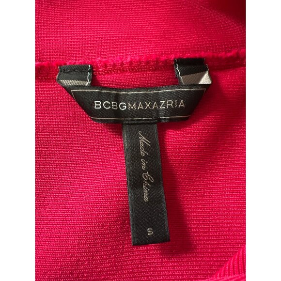 BCBGMaxAzria Womens Kisha Off Shoulder Bandage Dress Sangria Red Bodycon size S - Picture 8 of 13